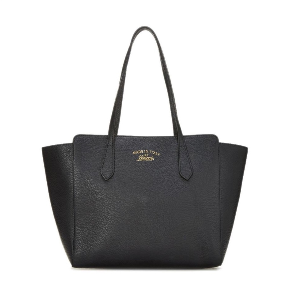 Gucci black leather tote